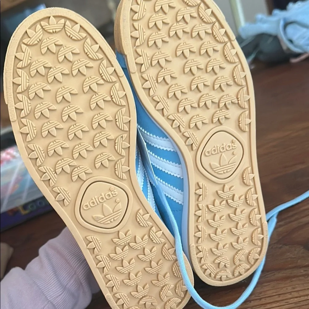 Adidas Samoa Sky Blue and White Sneakers